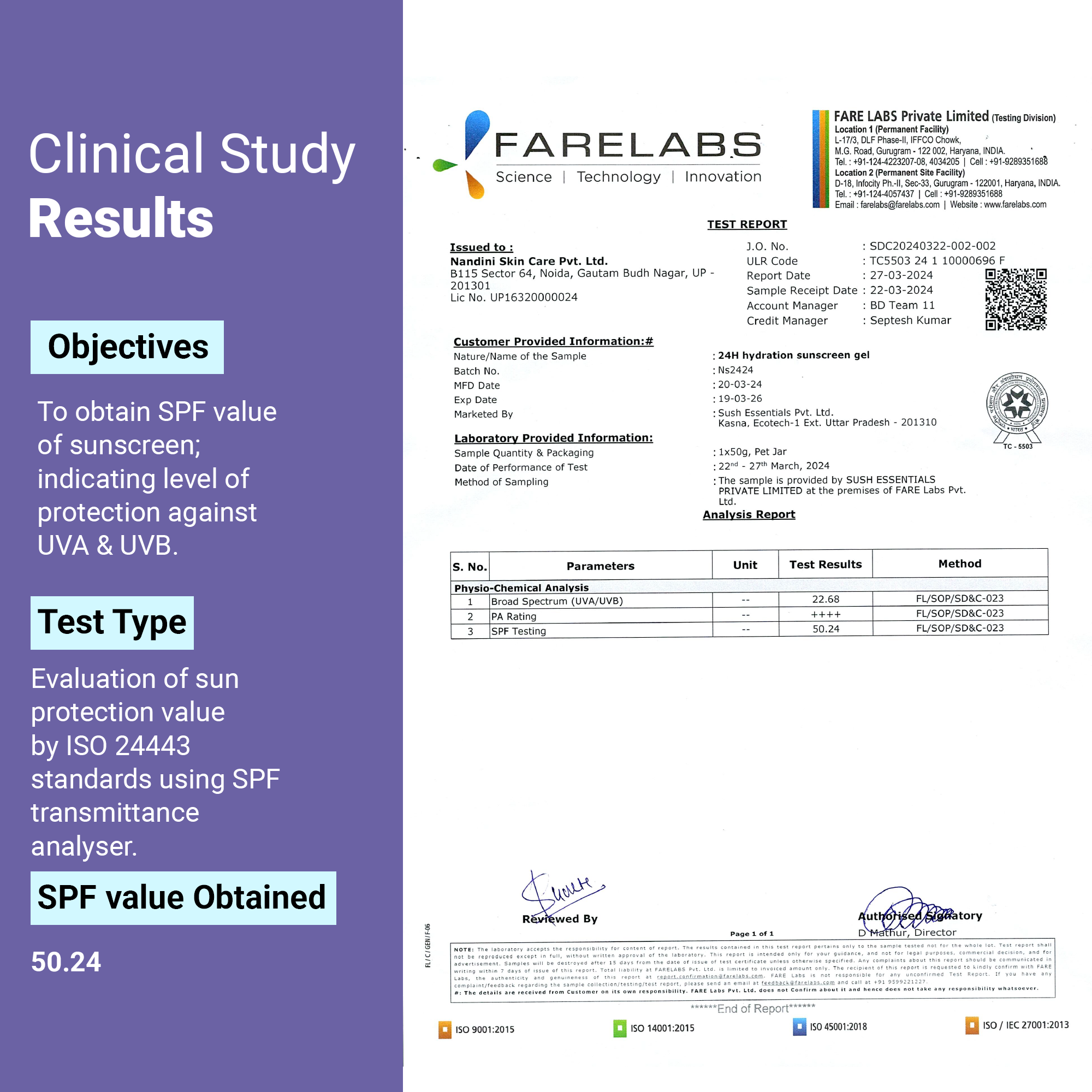 Product media spf 50 sunscreen