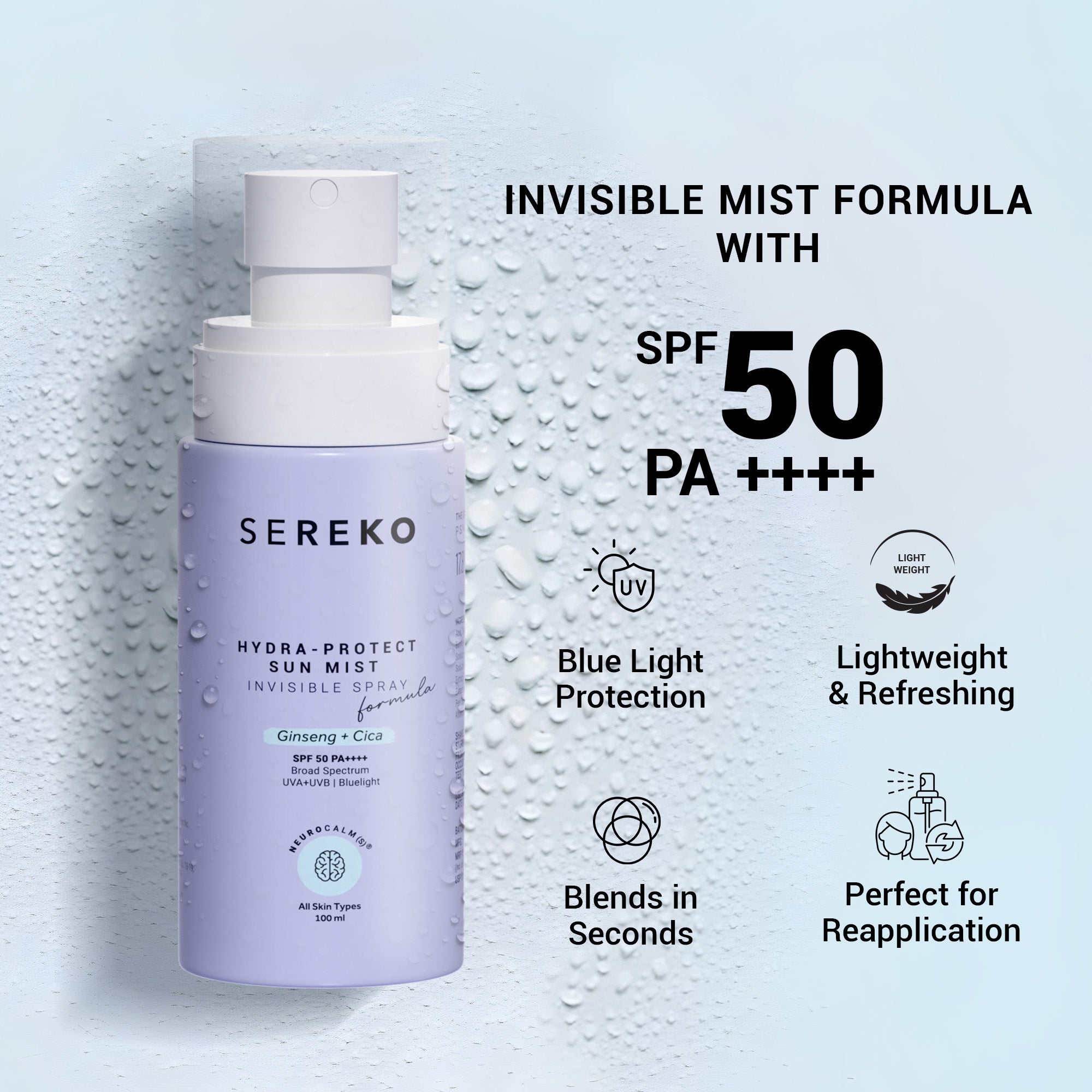 Product media Best lightweight sunscreen mist with SPF 50