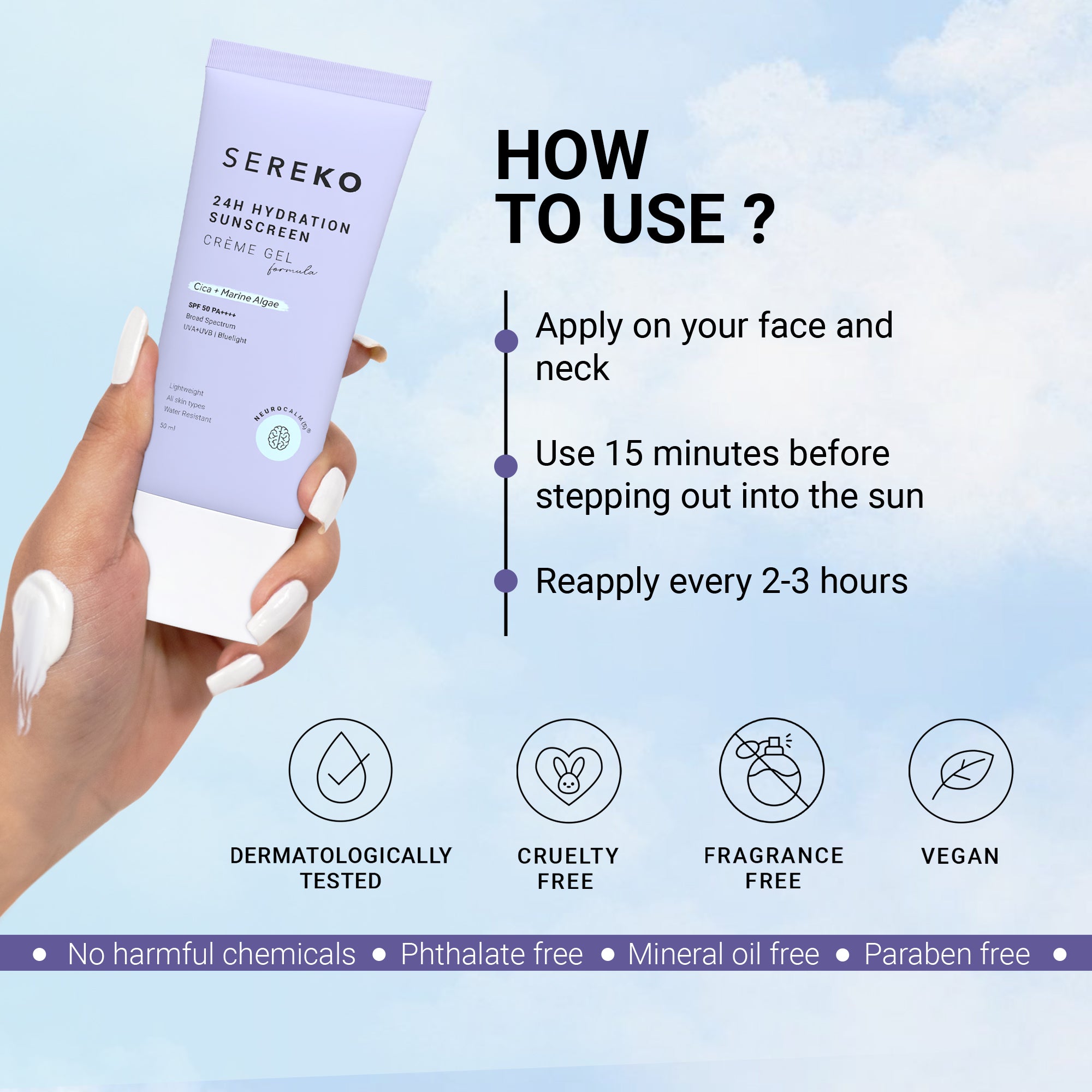 Product media sunscreen for all skin types