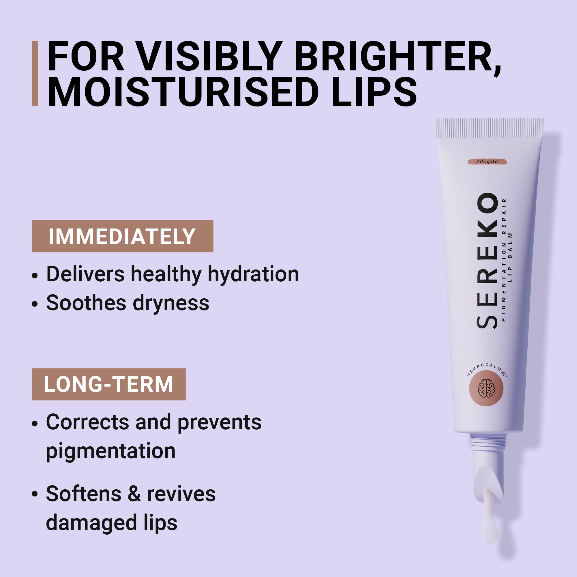 Product media lip balm for damaged lips