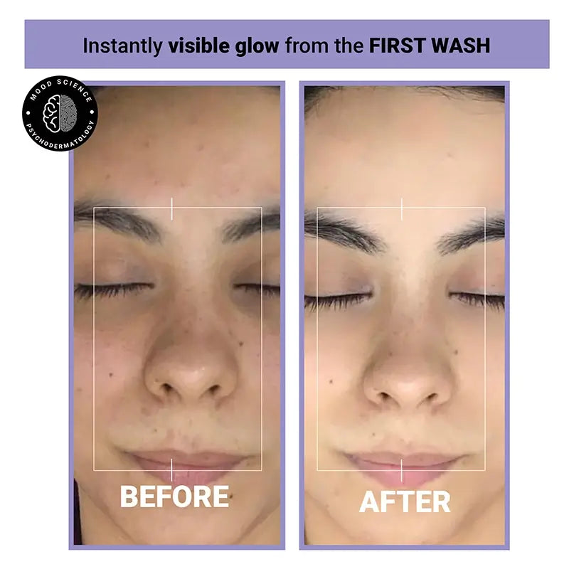 Product media face cleanser for glowing skin