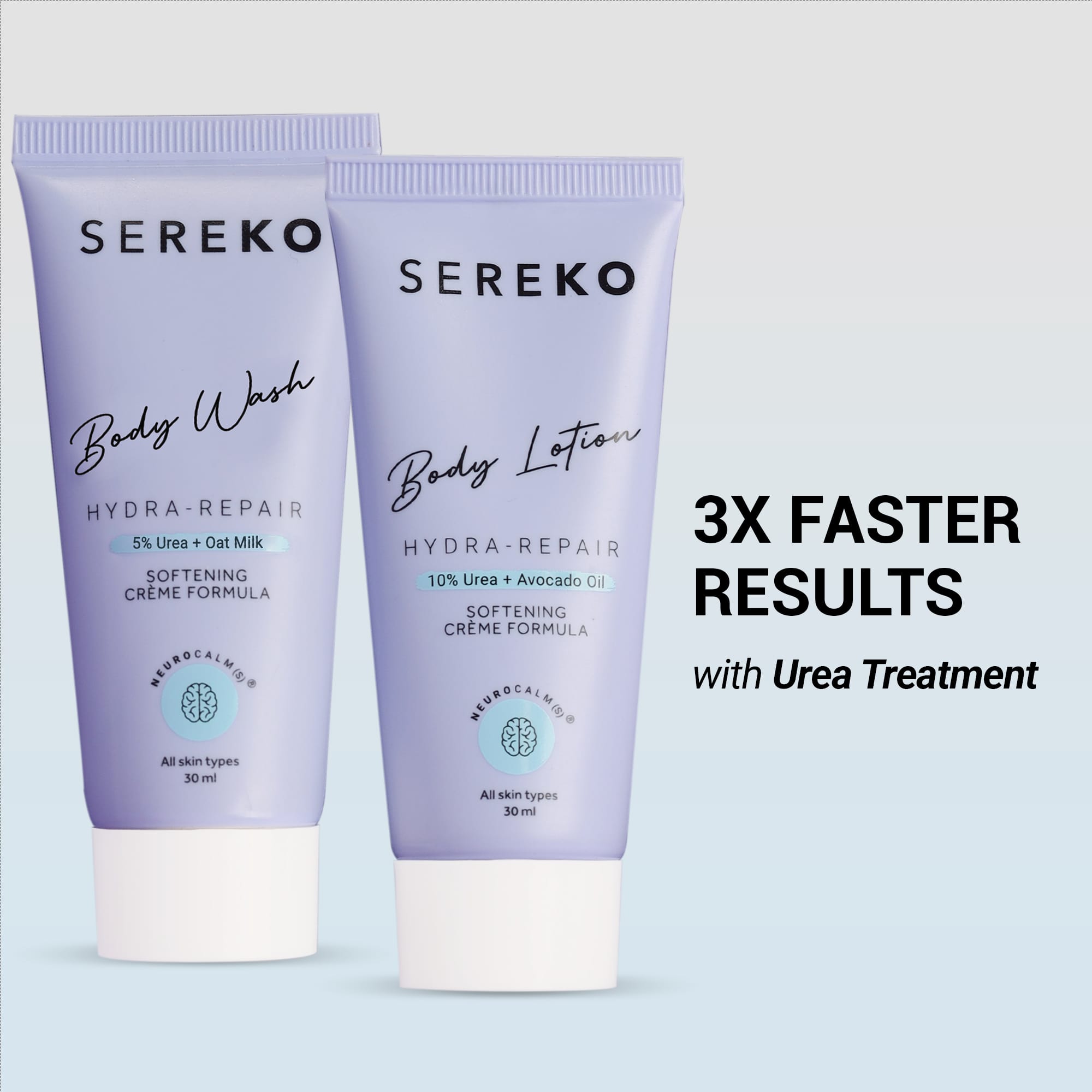 Product media 48hr Dry Skin Relief Body Wash & Body Lotion Travel Combo with Urea Treatment