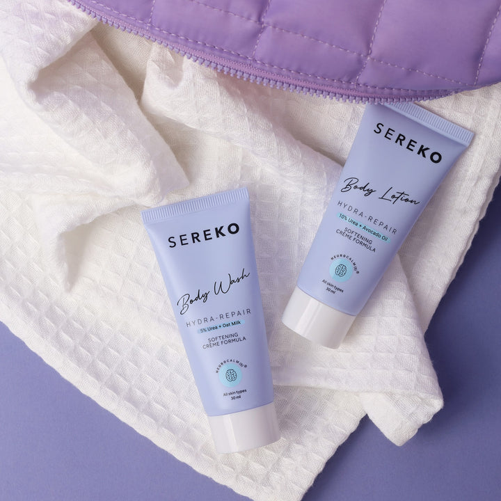 48hr Dry Skin Relief Body Wash & Body Lotion Travel Combo with Urea Treatment