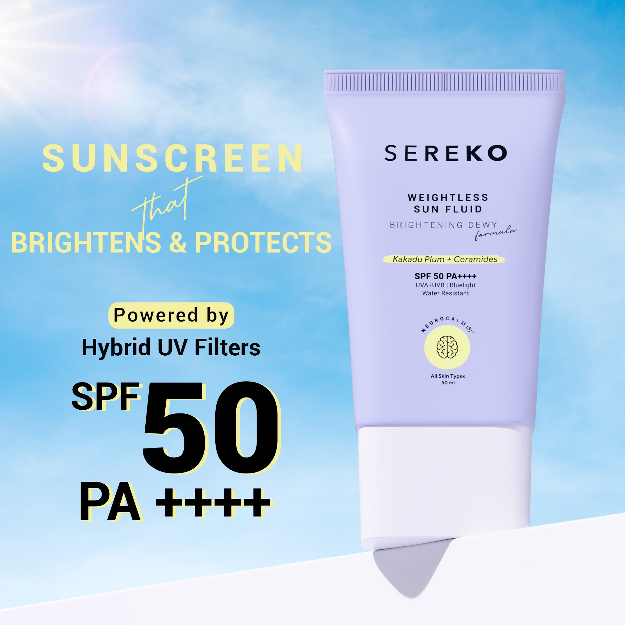 Product media skin brightening sunscreen
