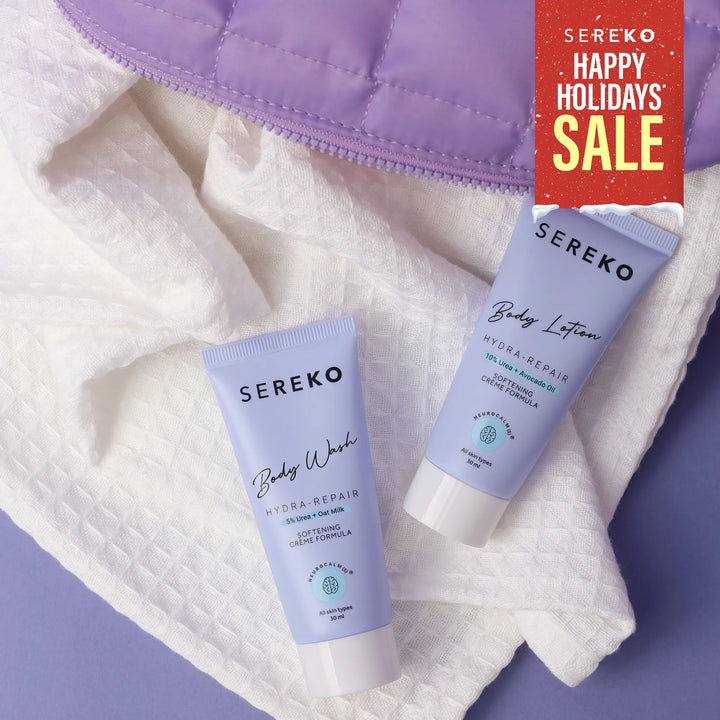 48hr Dry Skin Relief Body Wash & Body Lotion Travel Combo with Urea Treatment