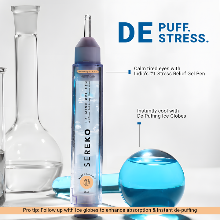 10 Mins De-Stress Kit | Calming Gel Pen [10ml] + Ice Globes