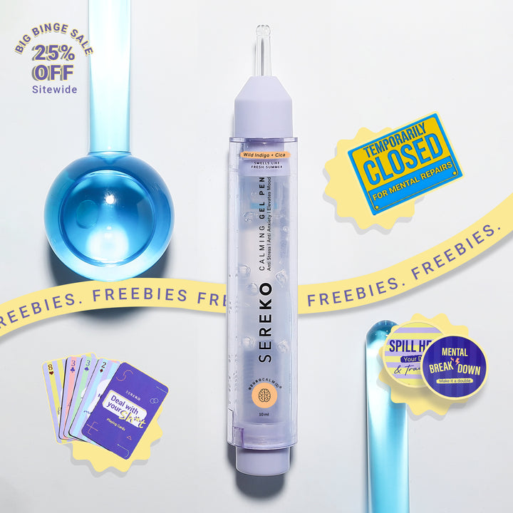 10 Mins De-Stress Kit | Calming Gel Pen [10ml] + Ice Globes